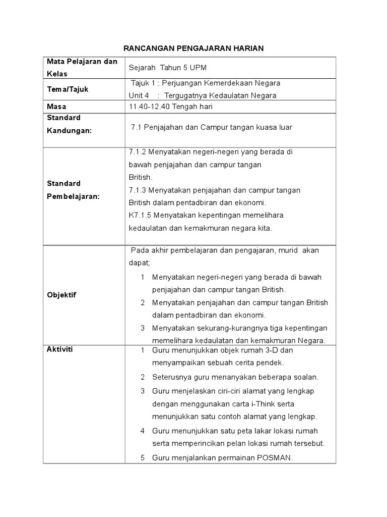 Peta Kuasa Luar Penjajahan British Sejarah Tahun 5