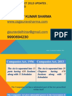 Companies Act 2013 Updates and Way Forward