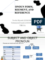 Pronoun Form, Agreement and Reference Guide