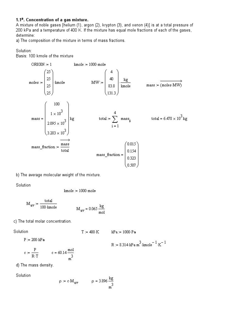 Mass Transfer Operation Solutions | PDF | Solubility | Density