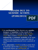 7.loads Due To Seismic Action (P100/2013)