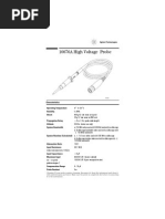 10076A High Voltage Probe: Characteristics Operating Temperature Humidity Shock