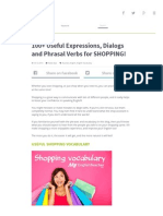 100+ Useful Expressions, Dialogs and Phrasal Verbs For SHOPPING!