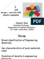 Stiffness and Weight: Density and Elastic Modulus Jayant Jain
