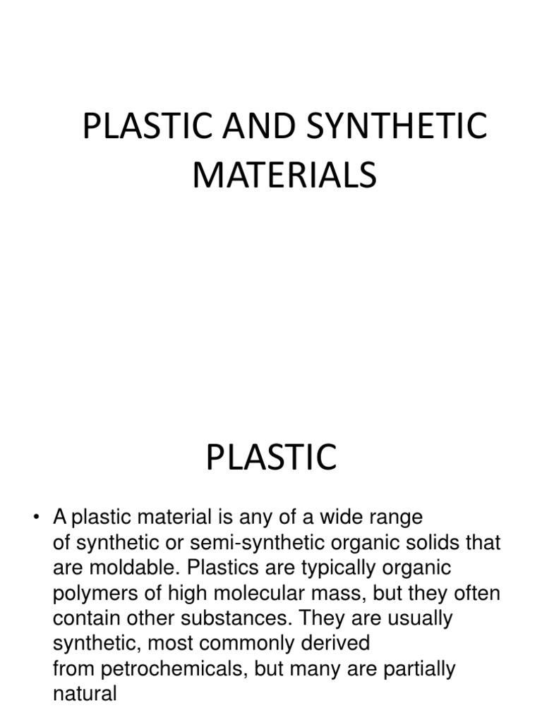 Plastic & Synthetic Materials | PDF