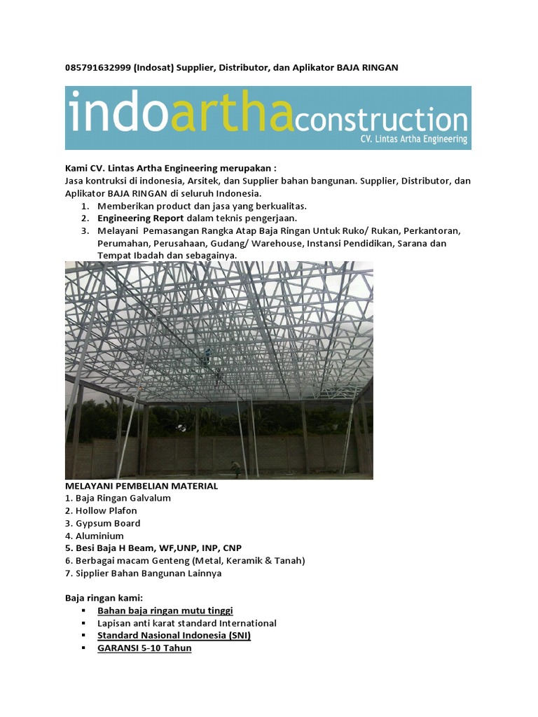  Rangka  Atap  Baja  Ringan  Galvalum Kontraktor  Atap  Baja  