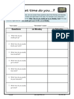 Daily Routine and Time Survey