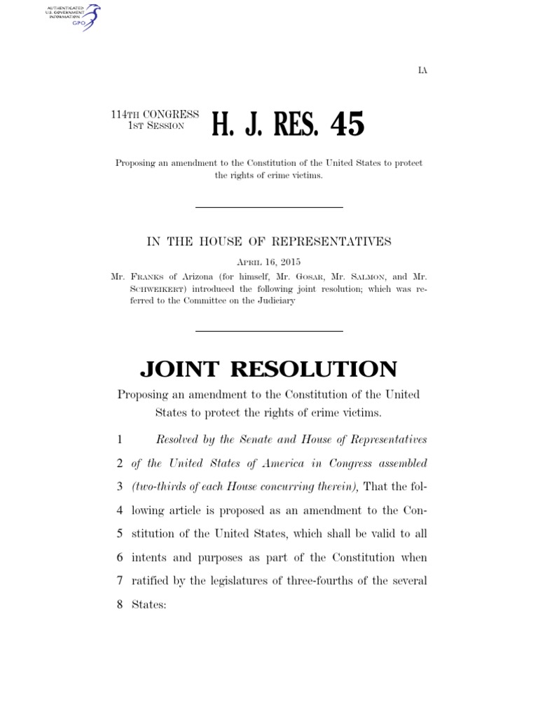 House Joint Resolution 45 PDF