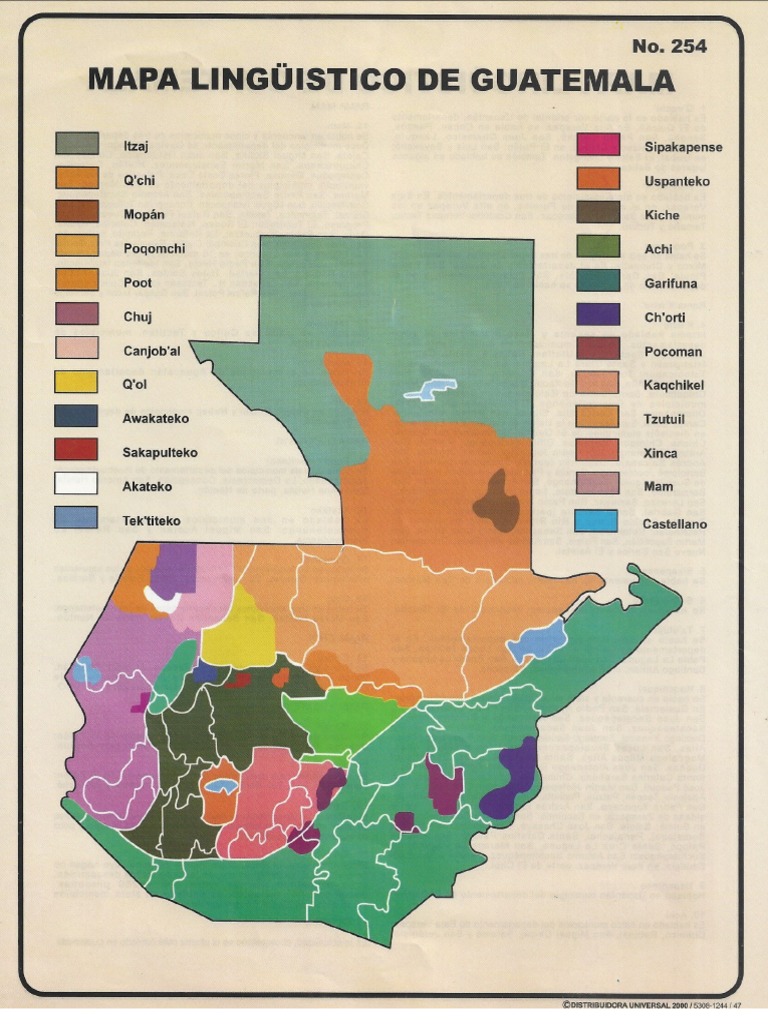 Mapa Lingusitico de Guatemala