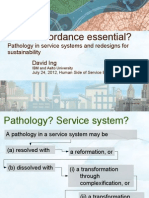 Is That Affordance Essential? Pathology in Service Systems and Redesigns For Sustainability