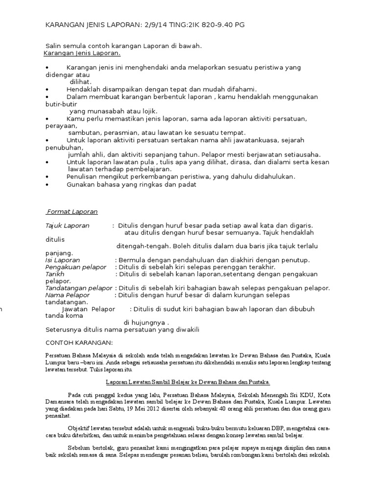 Karangan Laporan  PDF