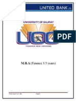 Internship Report On UBL