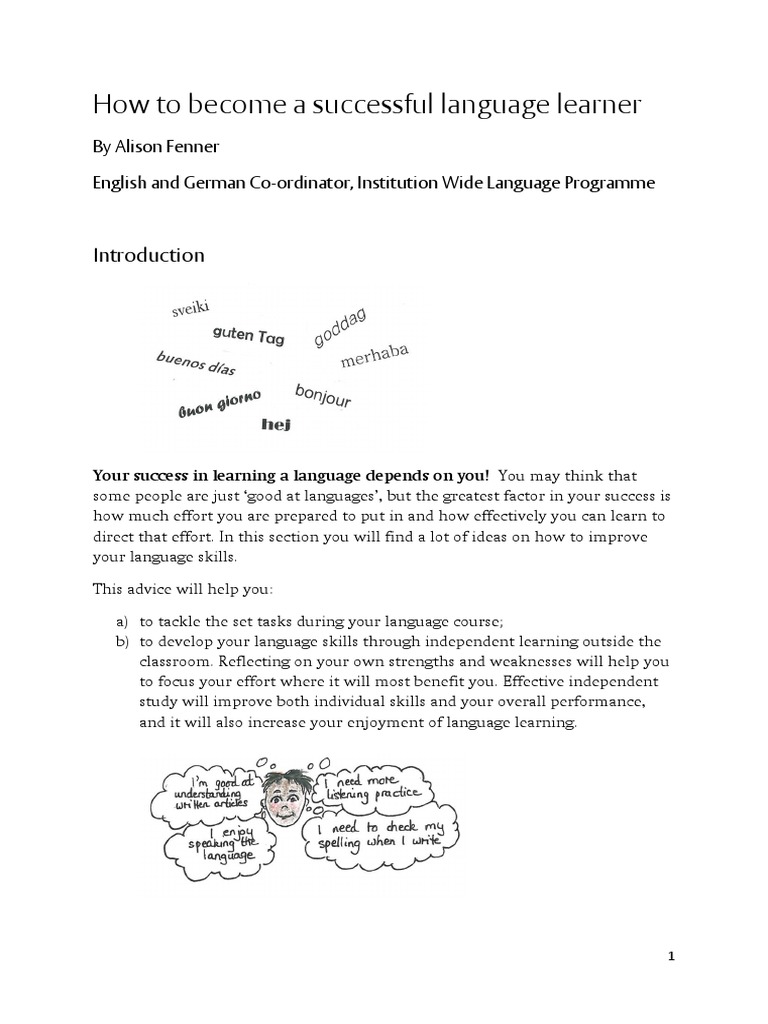 Strategies for Successful Language Learning | PDF | Vocabulary ...