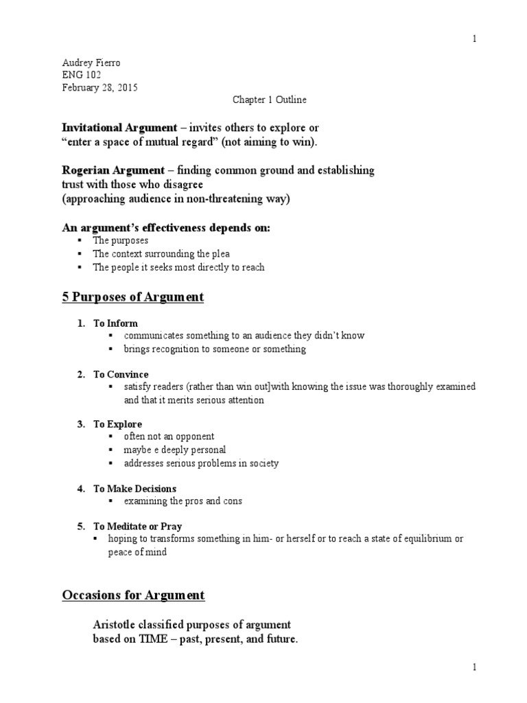 Understanding Stasis Theory in Arguments | PDF | Argument ...