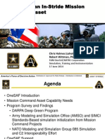 OneSAF as an In-Stride Mission Command Asset