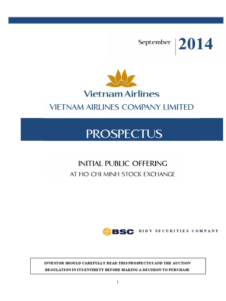 VNA IPOProspectus ENG 26Sept14Final Initial Public Offering Stocks