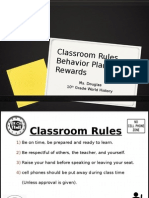Classroom Rules, Behavior Plan & Rewards: Ms. Douglas 10 Grade World History