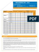 FEES SCHEDULE 2011 - 2012: Australian International School