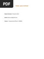 Krylov space methods
