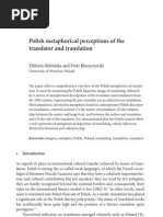Download Polish Metaphorical Perceptions of the Translator and Translation by Gosia SN26389017 doc pdf