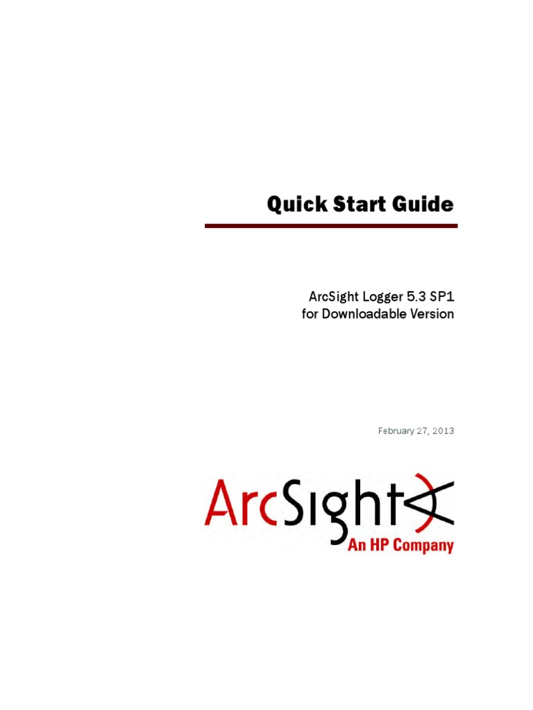 HP ArcSight Logger Quick Start Downloadable | PDF | Installation ...