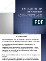 Calidad en Los Productos Agroindustriales