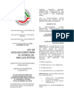 Ley de Adquisiciones San Luis Potosi 2008