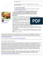 Efecto Del Tiempo de Almacenamiento Sobre Las Propiedades Fisicoquímicas y Textura de Salchichas Cubiertas Con Film Almidón de Banana Oxidada Con y Sin Betalaínas