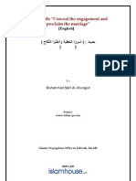 The Hadith Conceal The Engagement and Proclaim The Marriage