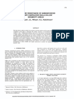 Seismic Resistance of URM Cantilever Walls