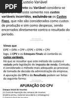 Custeio Por Absorção, Variavel e ABC- Blocos 10 a 14