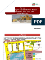 Proyecto “Ampliación y remodelación del Gran Mercado Mayorista de Lima, Santa Anita, Lima”