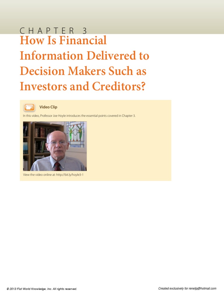 Financial Accounting Ch03 | PDF | Retained Earnings | Expense