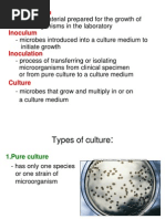 Types of Culture Media