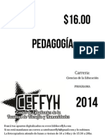 Propuesta Curricular de Pedagogía 2014