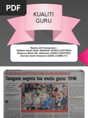Isu Kualiti Guru Pdf