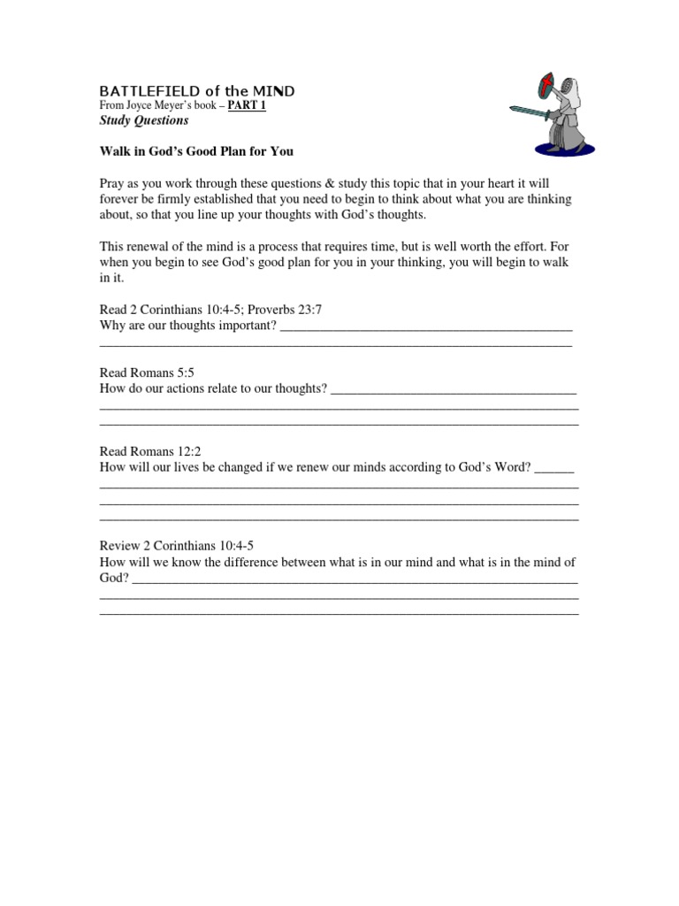 Battlefield of The Mind Studyqs PDF Epistle To The Romans Devil