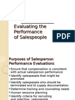Salesmanagement Performance Evaluation