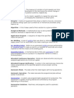 Robotics Definition of terms