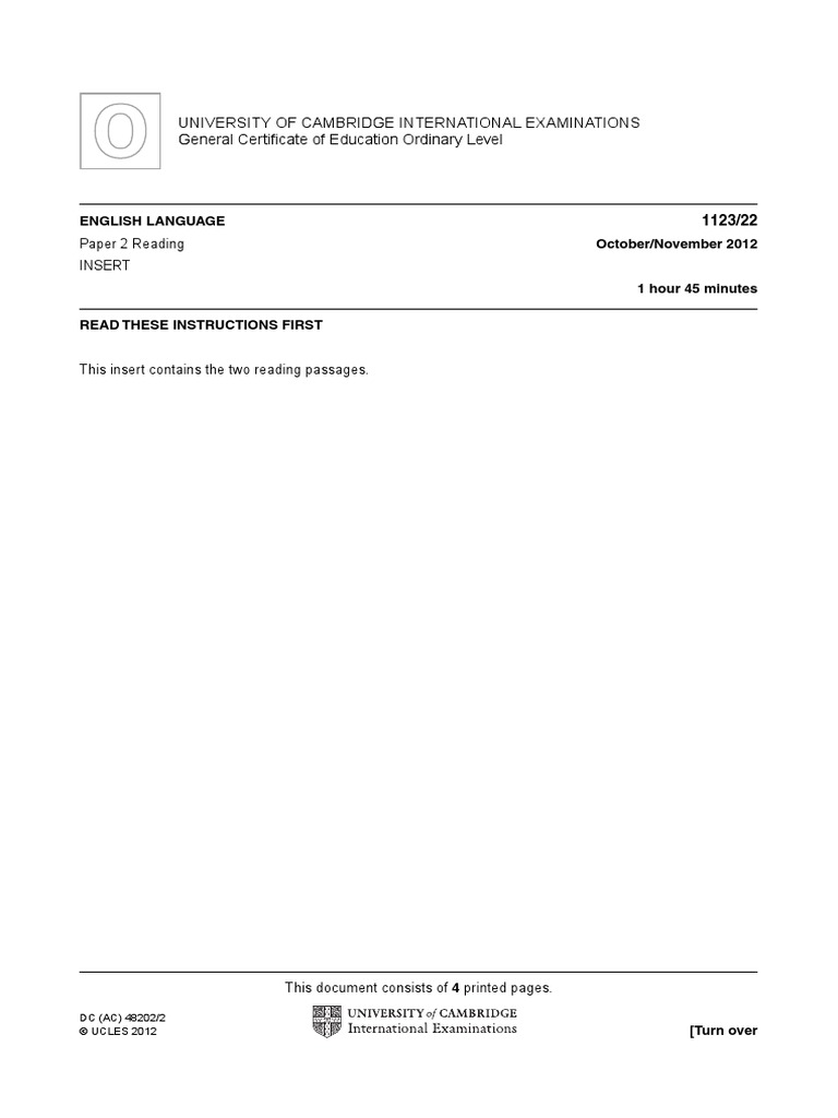 O Level English 2 II | PDF