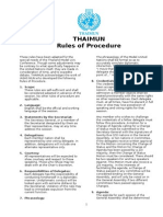 Thaimun III Rules of Procedure Thaimun