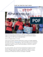 4 S. African Jews Concerned Over Israeli Ban of Gov't Minister