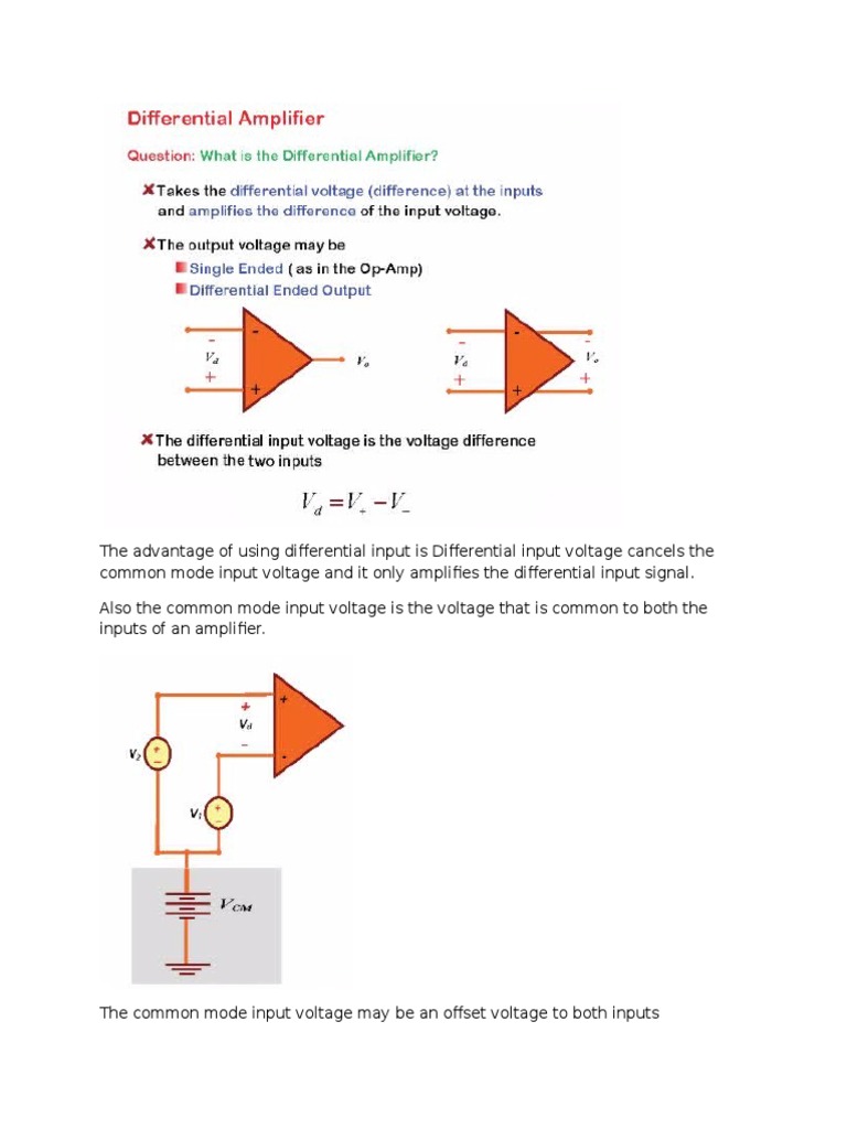 Differential Amplifier | PDF