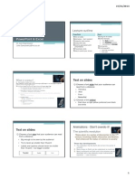 It Skills: Powerpoint & Excel: Lecture Outline