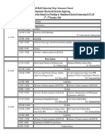 Technical Schedule of SESM 2010