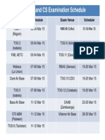 PAFOCS and CS Examination Schedule: Exam Venue Schedule Exam Venue Schedule