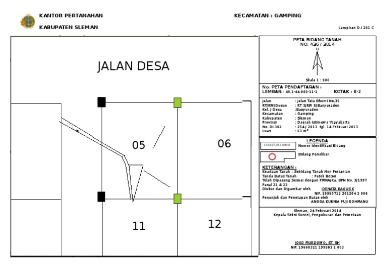 Peta Bidang Tanah | PDF