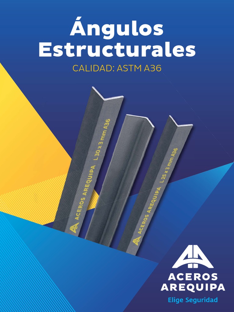 Dimensiones y Especificaciones de Ángulos | PDF | Acero estructural ...