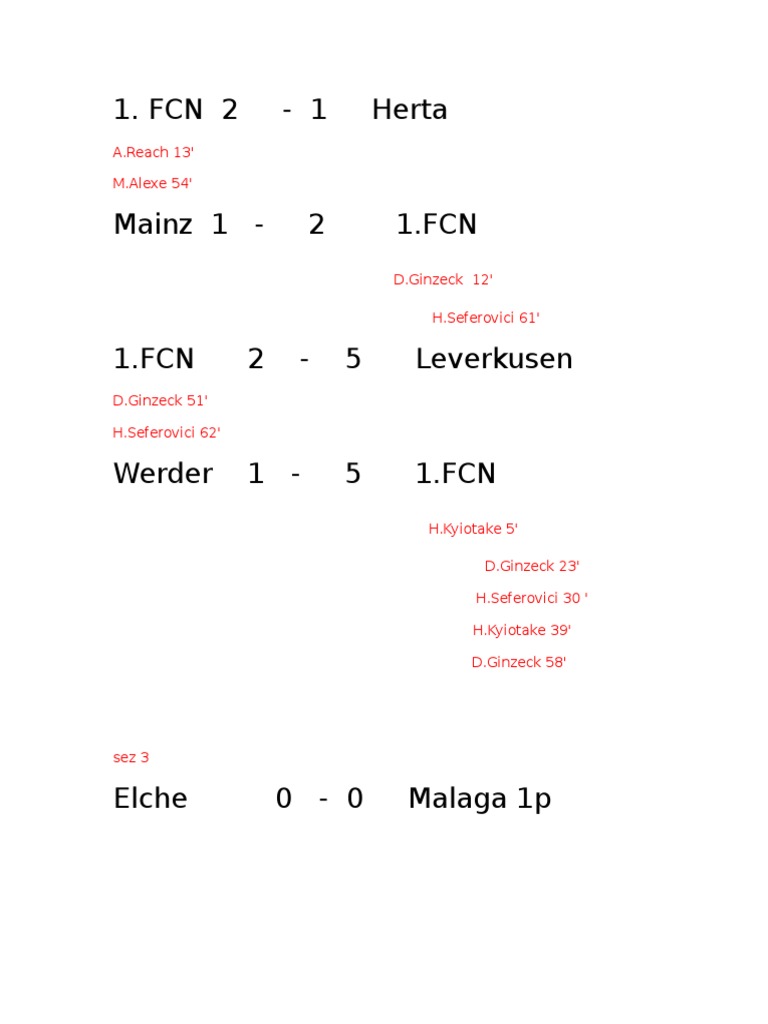 FCN 2 - 1 Herta: A.Reach 13' M.Alexe 54' | PDF