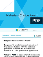 Materials Choice Award - ASM